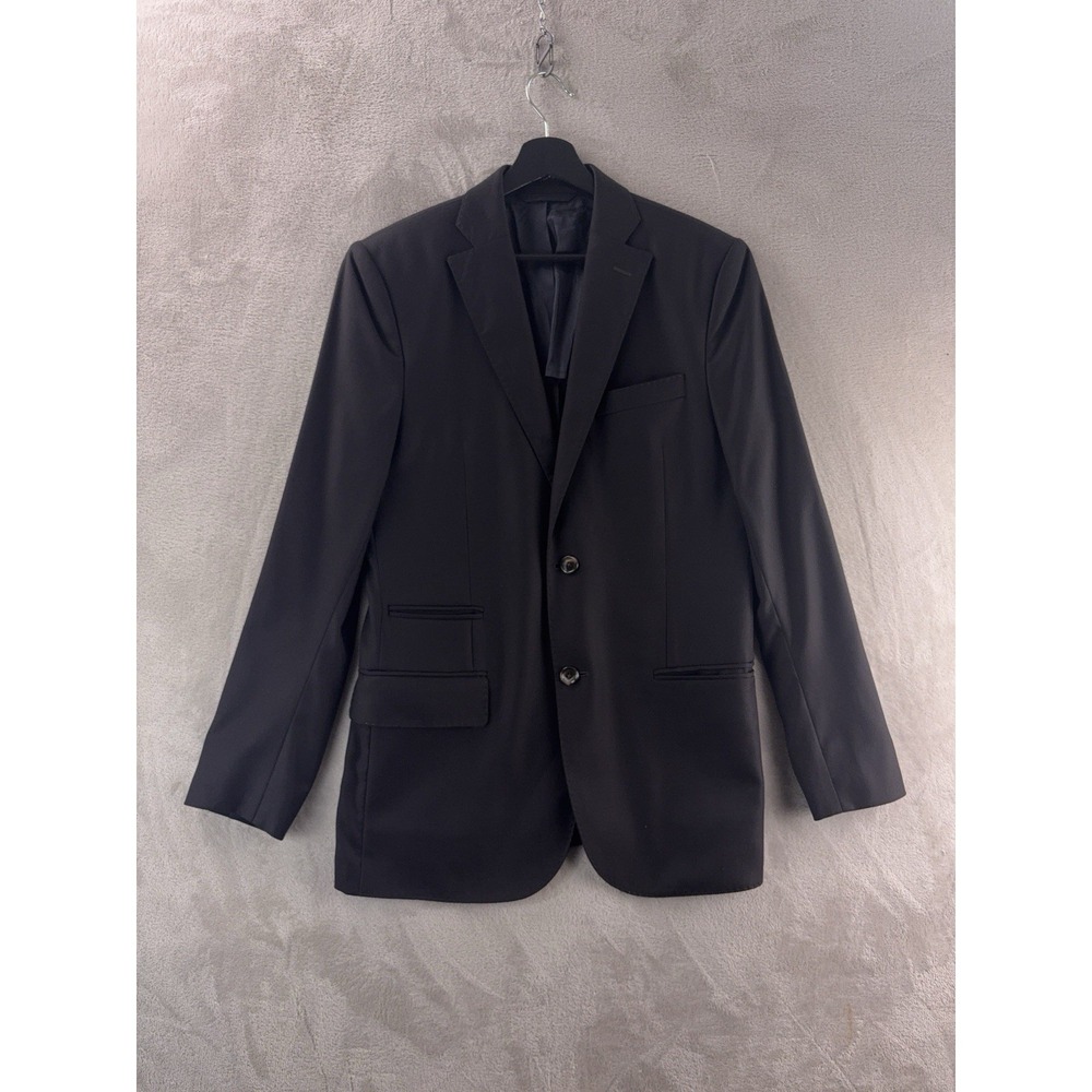 J.Lindeberg‎ Blazer Mens Size 38 Black Slim Fit Wool Silk Loro Piana Italy